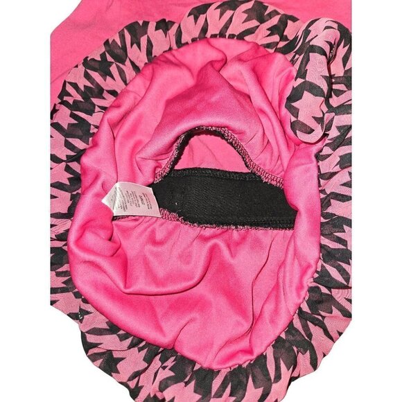 Barbie Top Girls 2T Pink Puff Tunic L/S TShirt Houndstooth Bow Graphic Print Dog - Picture 8 of 9